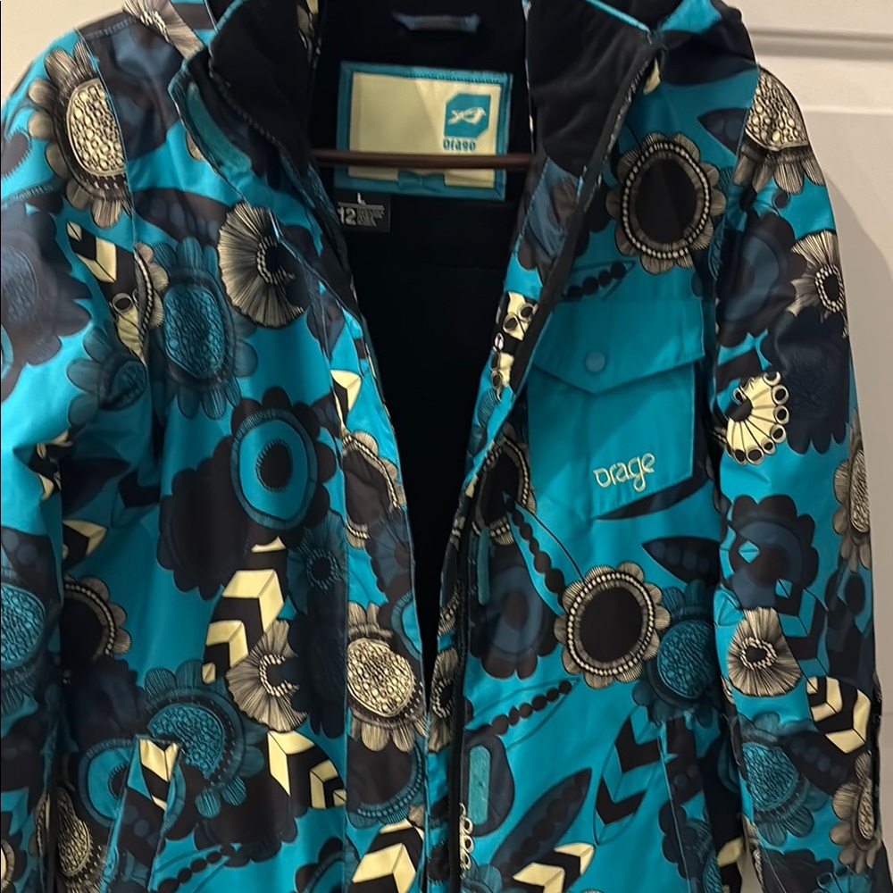 Orage Kids Floral Jacket - Blue